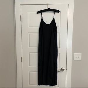 Black Mossimo Faux Satin Slip Dress